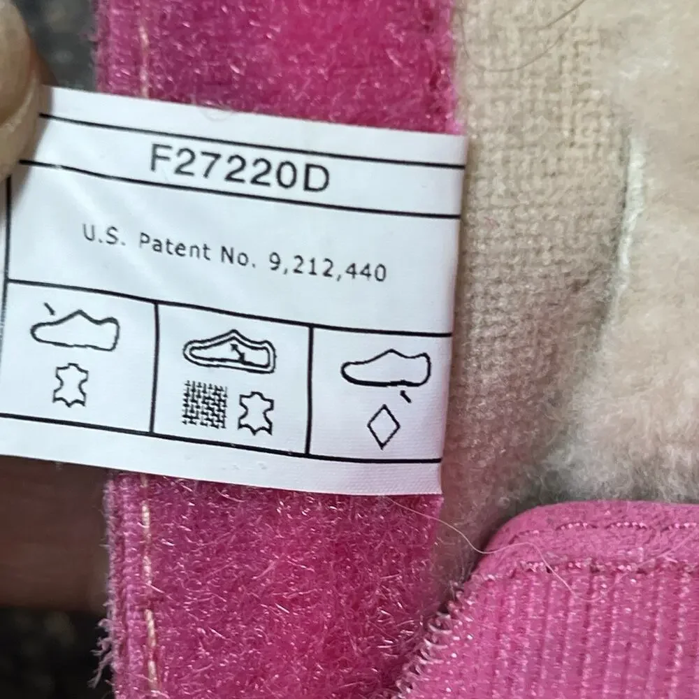 Ugg Little Kids Girls Infant 4/5 Classic Pink Suede Mid Top Winter Boots Snap On